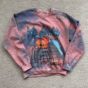 Urban Outfitters Def Leppard Pyromania Crew Neck Sweatshirt